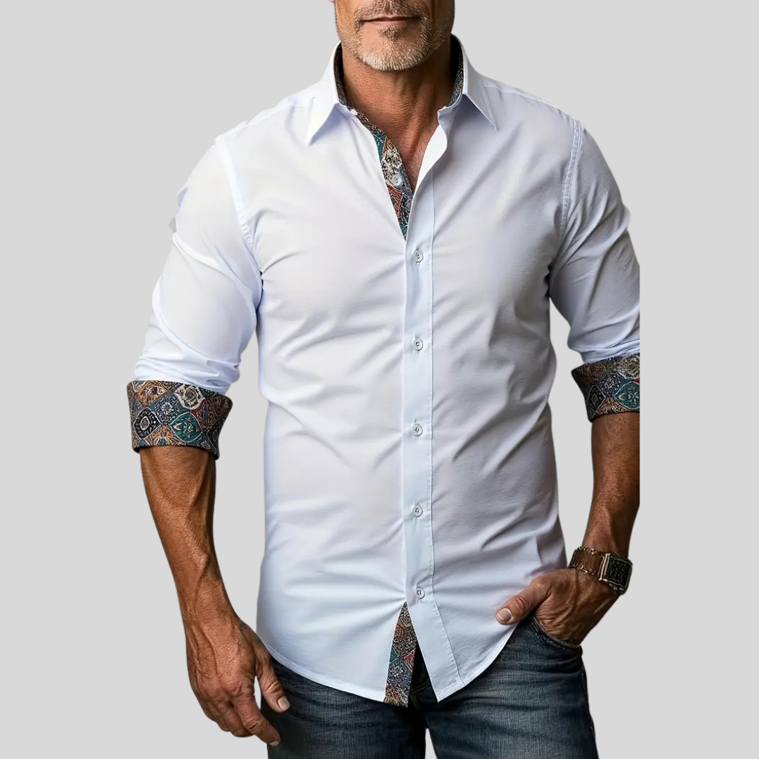 Camicia Sartoriale a Maniche Lunghe con Bottoni – Spazio Moda