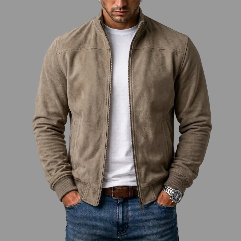 Varel – Giacca Bomber in Camoscio da Uomo – Spazio Moda – vista 2