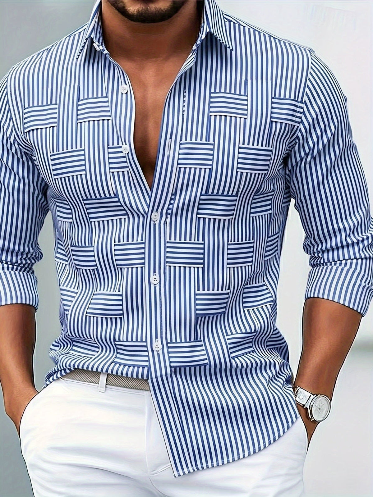 Emerson – Camicia da Uomo a Righe Vintage – Spazio Moda – vista 9