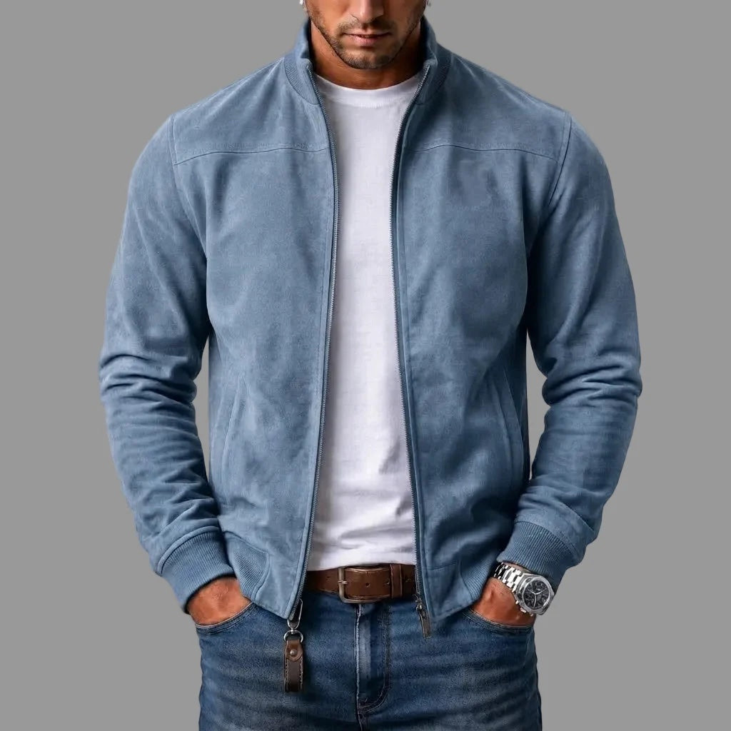 Varel – Giacca Bomber in Camoscio da Uomo – Spazio Moda – vista 4