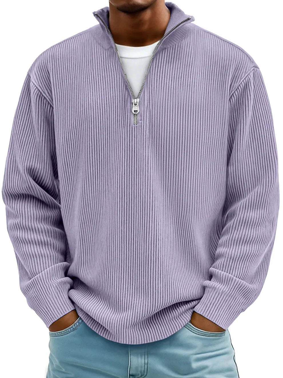 Varel – Maglione a Righe con Zip al Collo – Spazio Moda – vista 5
