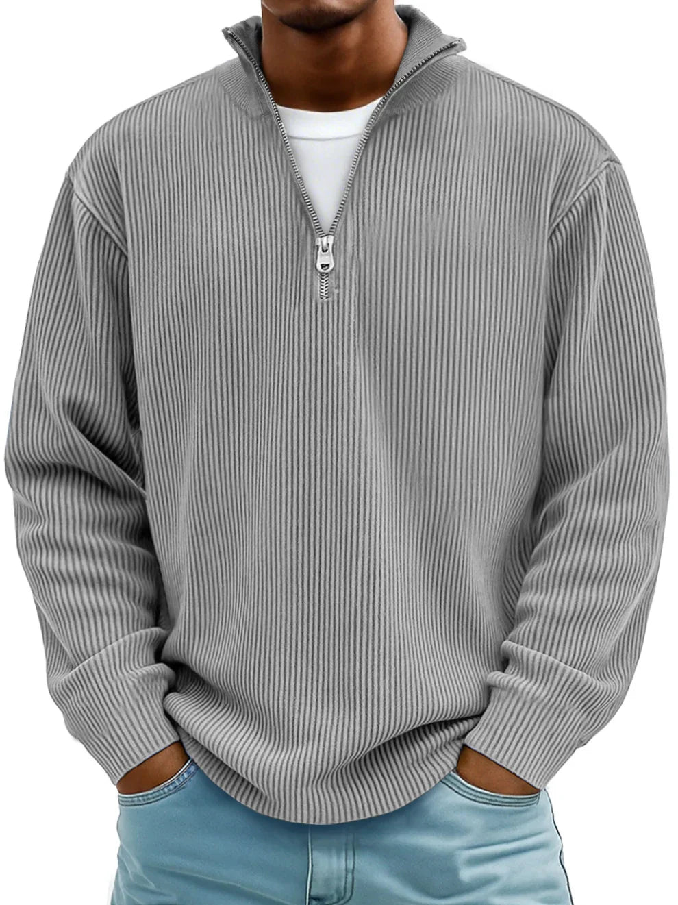 Varel – Maglione a Righe con Zip al Collo – Spazio Moda – vista 2