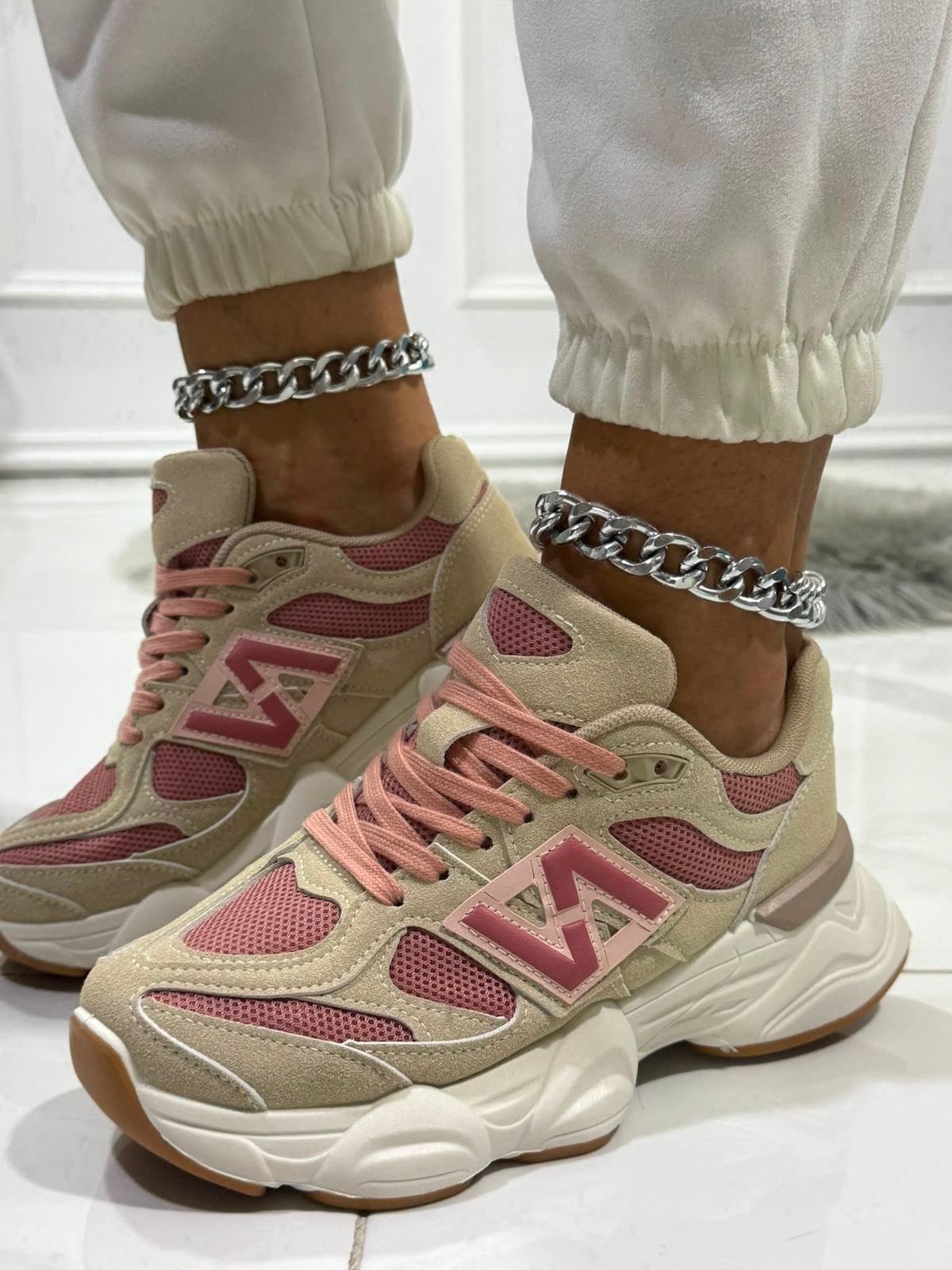 Vienna – Sneakers Donna Rosa – Spazio Moda – vista 3