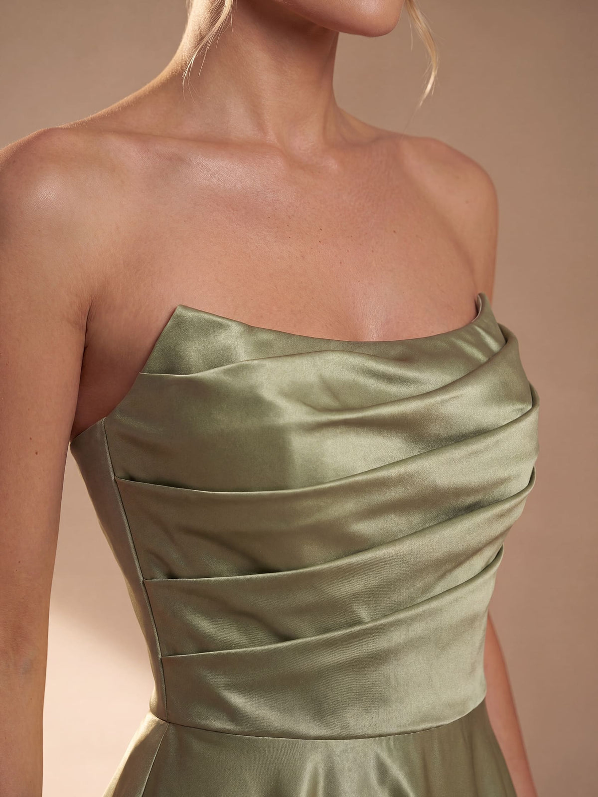 Mezzaluna – Abito Lungo Ball Gown in Raso Satinato – Spazio Moda – vista 3