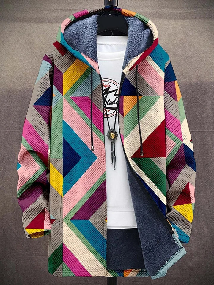 Felpa con Cappuccio Color Block in Pile – Spazio Moda