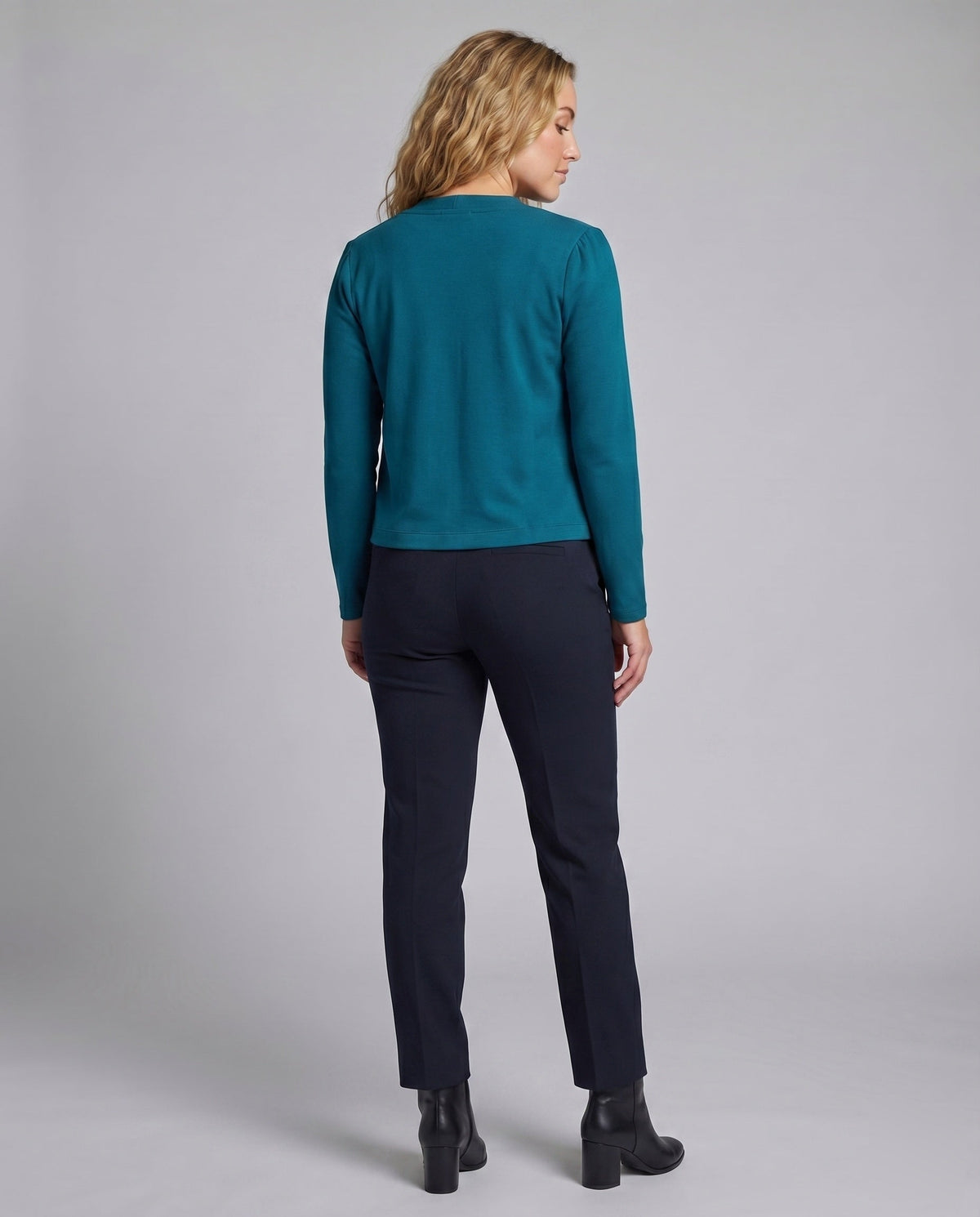 Blazer Sartoriale Aderente con Collo a Scialle – Spazio Moda – vista 4