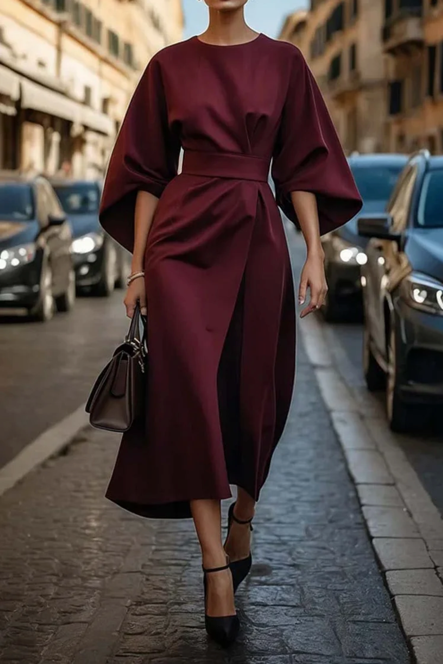 Abito Midi con Cintura – Spazio Moda – vista 5