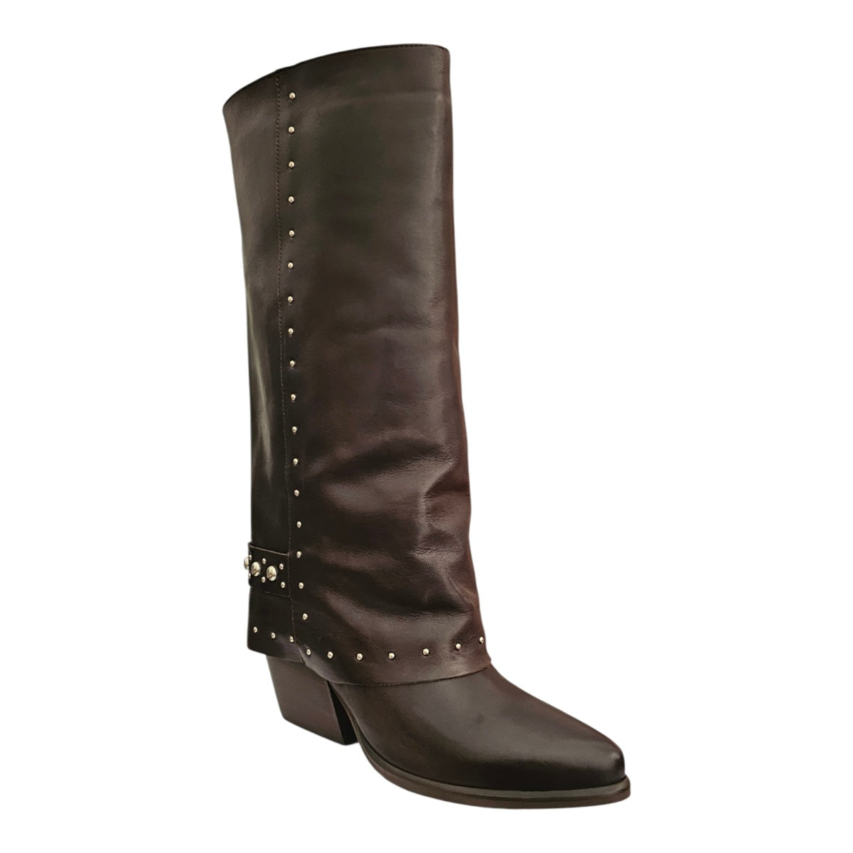 Cody – Stivale Texano in Pelle Testa di Moro con Borchie – Spazio Moda – vista 3