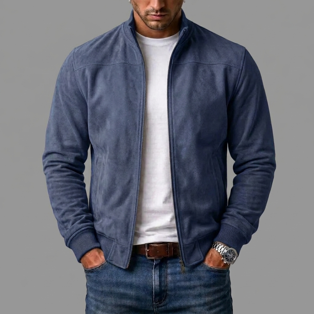 Varel – Giacca Bomber in Camoscio da Uomo – Spazio Moda – vista 6
