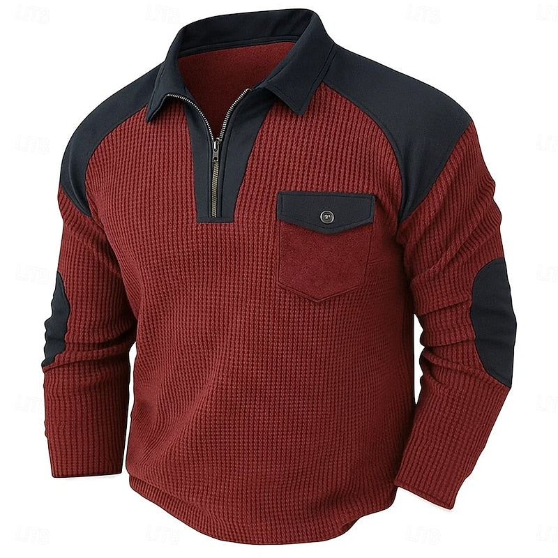Maglione Strutturato Testurizzato con Zip – Spazio Moda