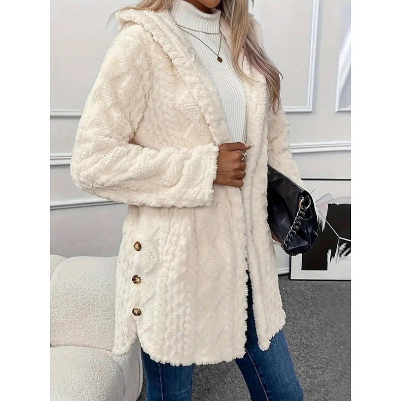 Giacca Testurizzata Morbida con Zip in Pile – Spazio Moda