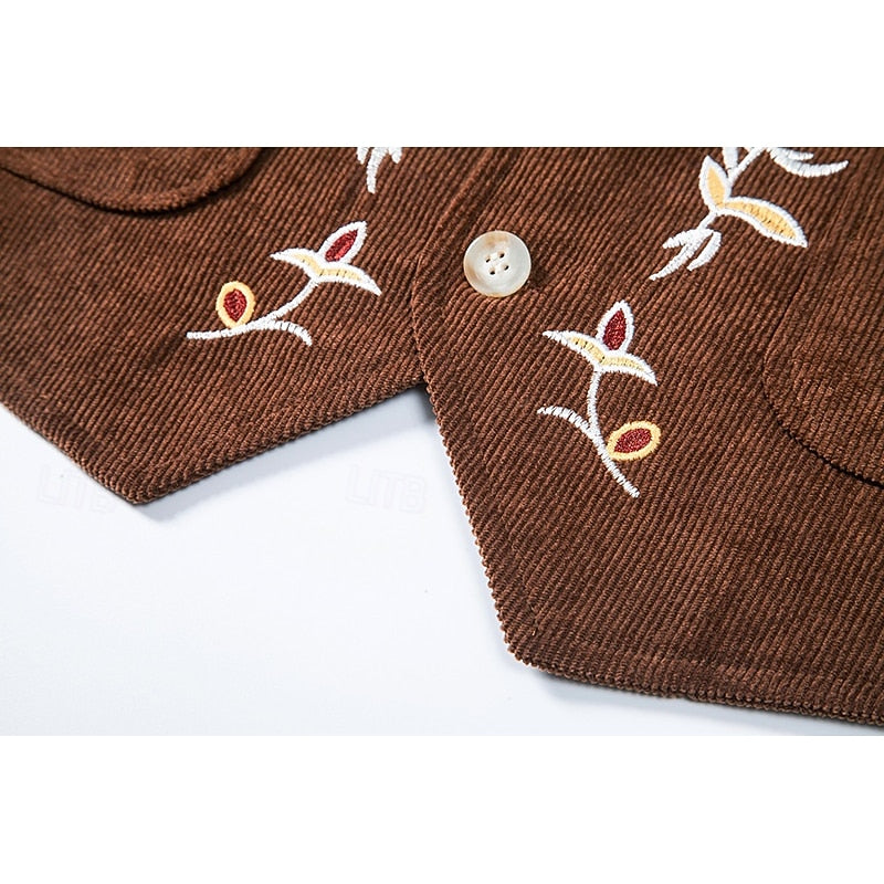 Gilet Monopetto Ricamato con Scollo a V – Spazio Moda – vista 5