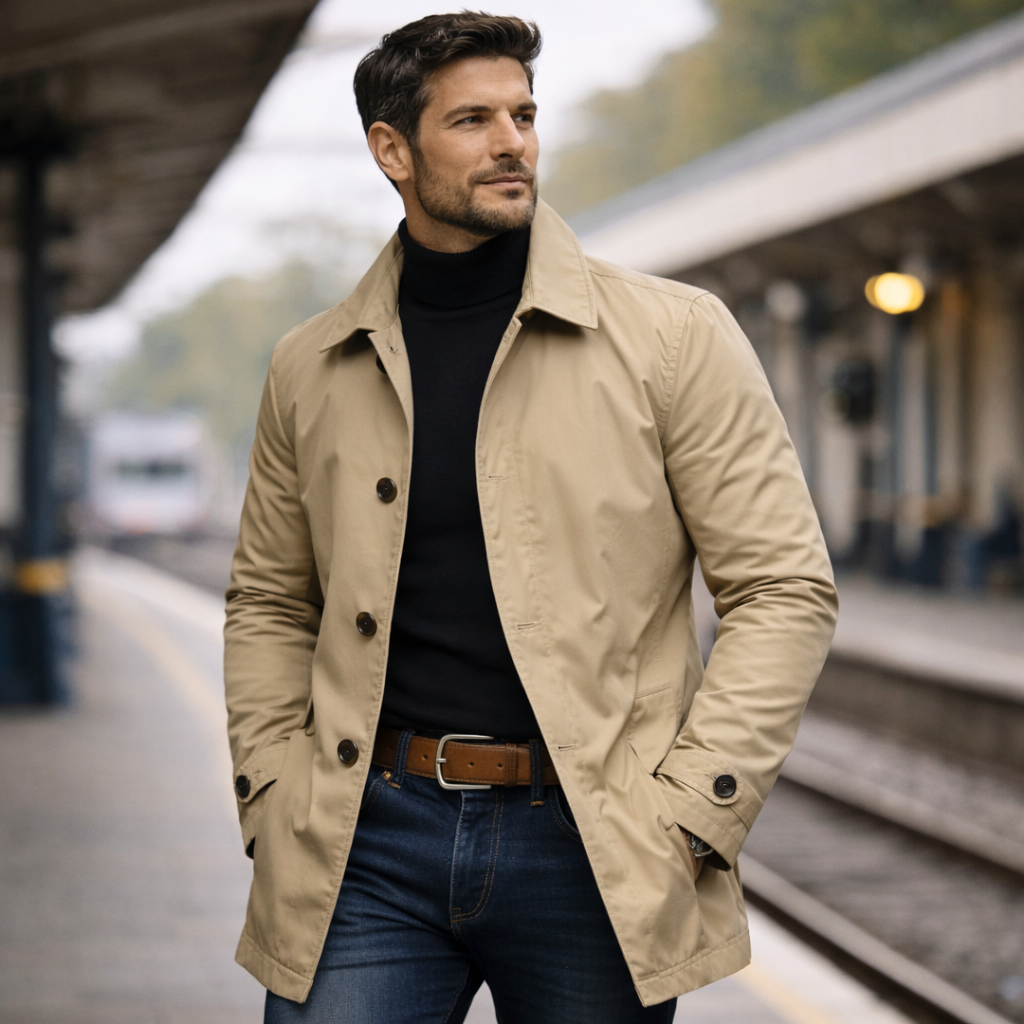 Cappotto Monopetto in Cotone – Spazio Moda – vista 5