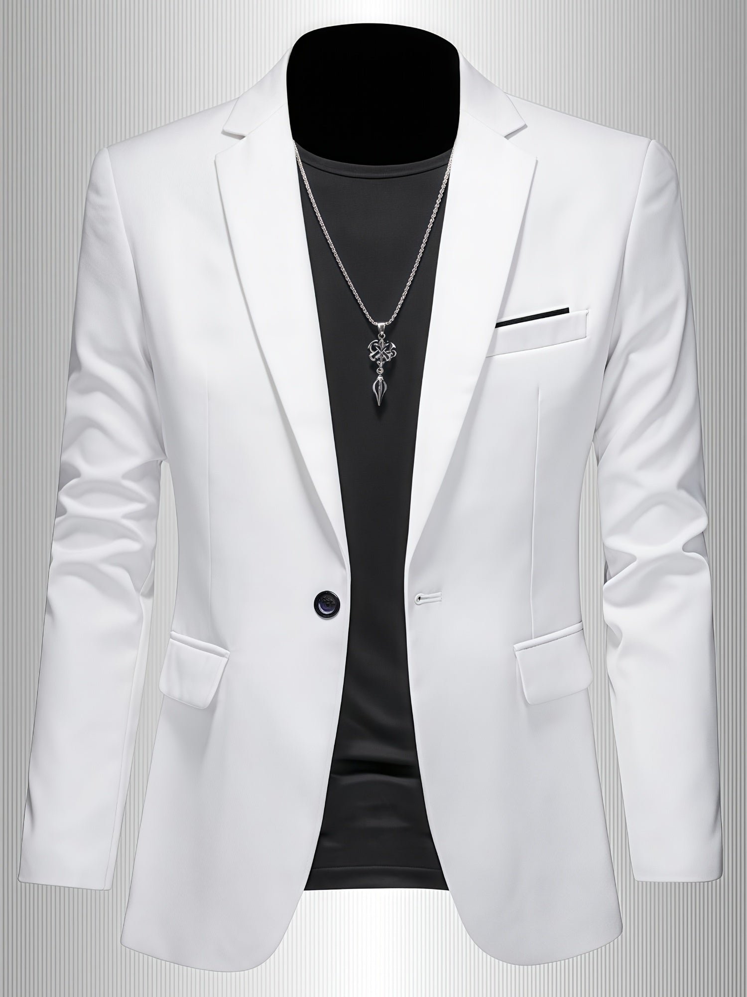 Blazer Sartoriale Slim con Revers a Lancia – Spazio Moda – vista 3