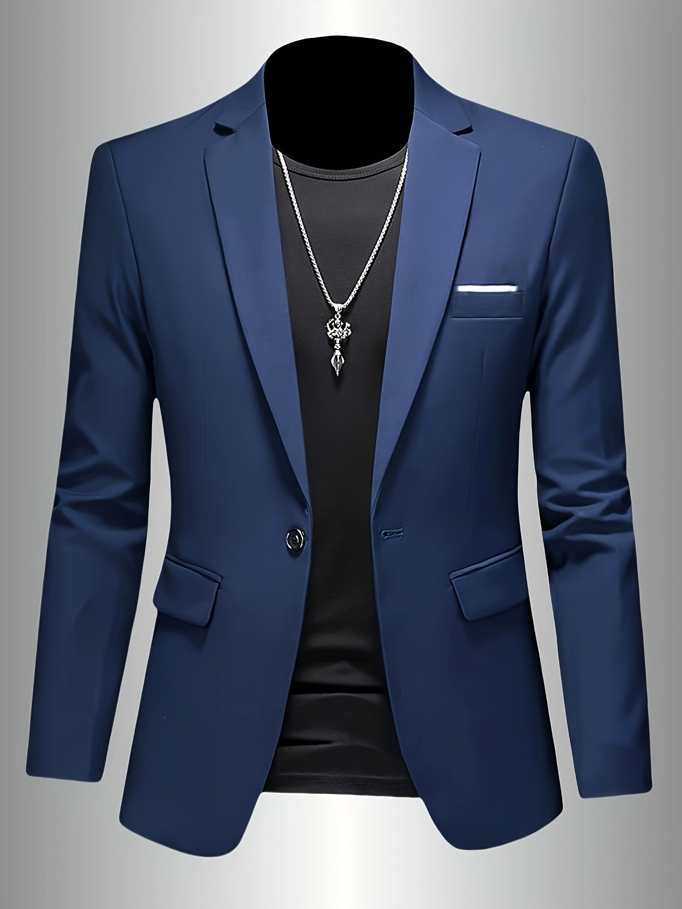 Blazer Sartoriale Slim con Revers a Lancia – Spazio Moda – vista 4
