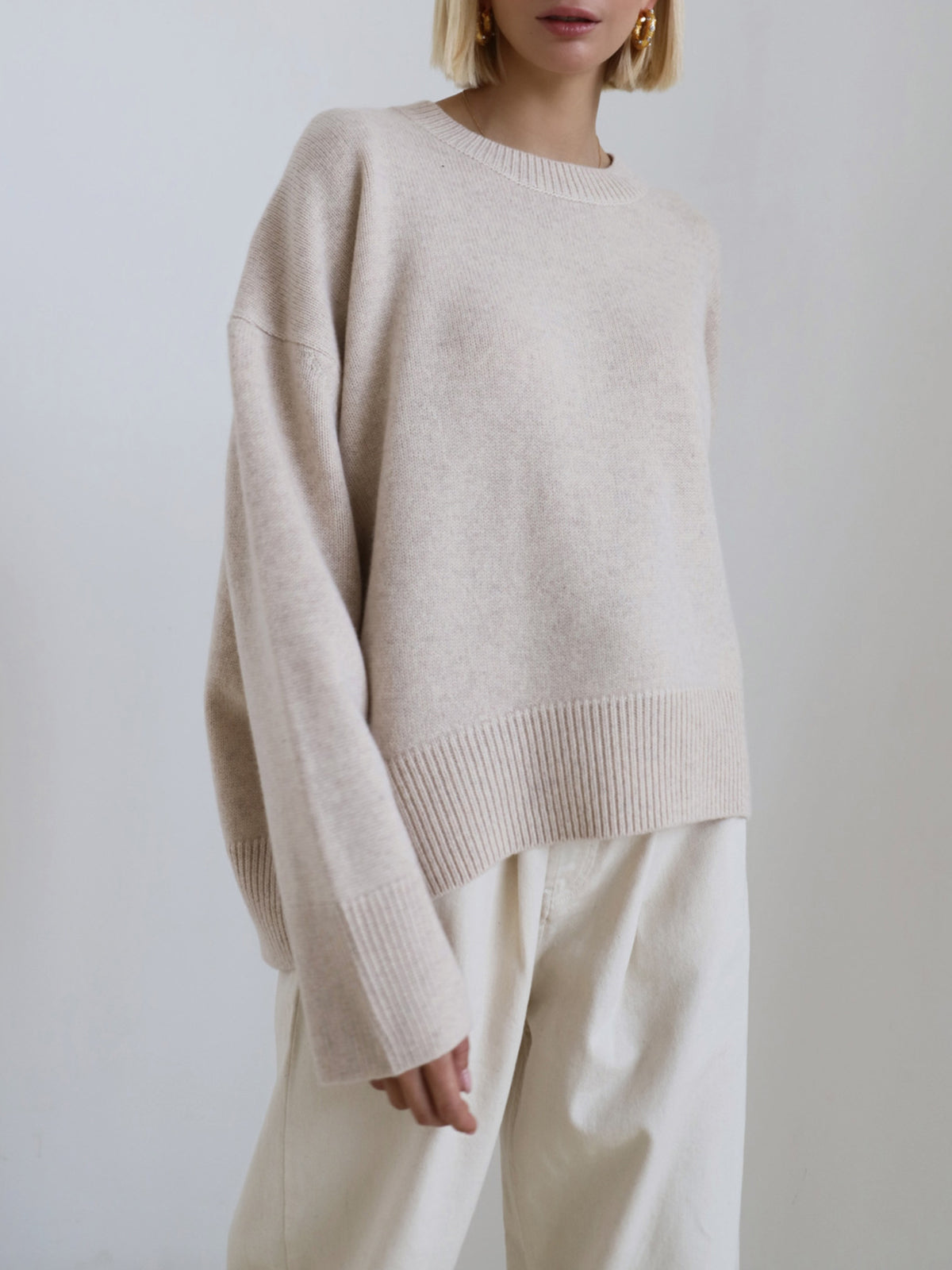 Maglione a Coste Girocollo – Spazio Moda