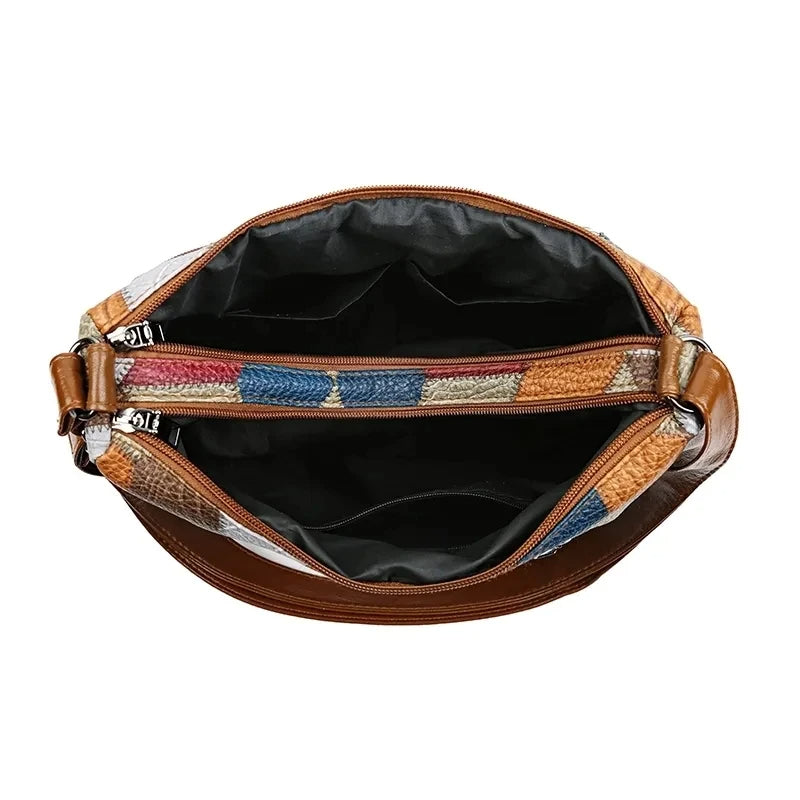 Nella – Borsa Patchwork con Inserti in Ecopelle – Spazio Moda – vista 13