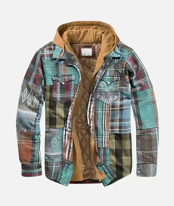 Varel – Giacca Patchwork a Scacchi da Uomo – Spazio Moda – vista 10