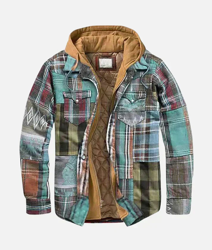 Varel – Giacca Patchwork a Scacchi da Uomo – Spazio Moda – vista 7