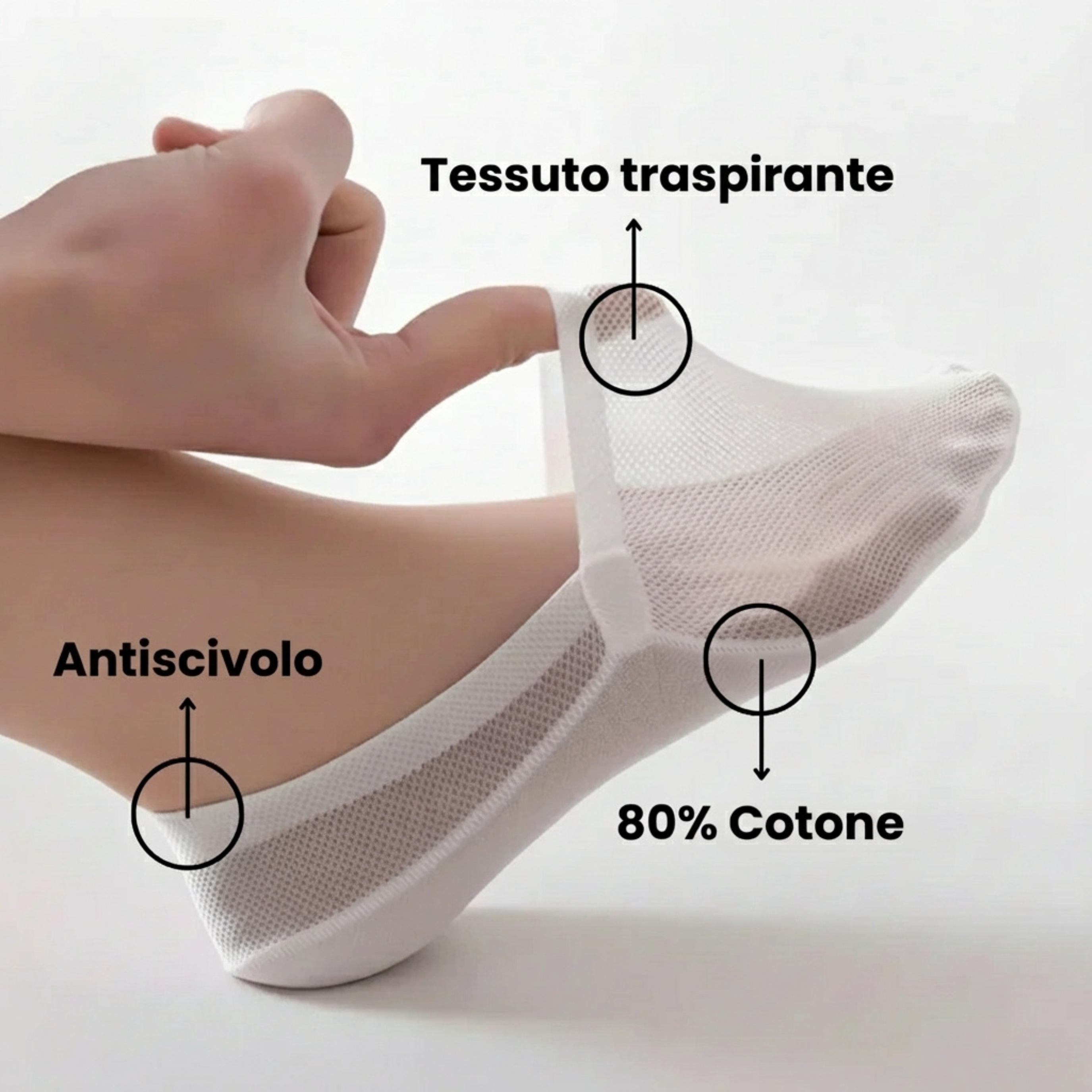 Vessa – Calzini Invisibili Antiscivolo – Spazio Moda – vista 3