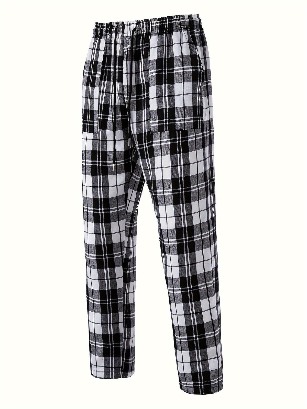 Pantaloni Morbidi con Elastico in Vita a Quadri – Spazio Moda – vista 3