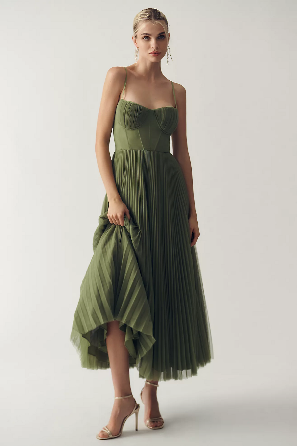 Tamara – Abito Midi con Corsetto Strutturato – Spazio Moda