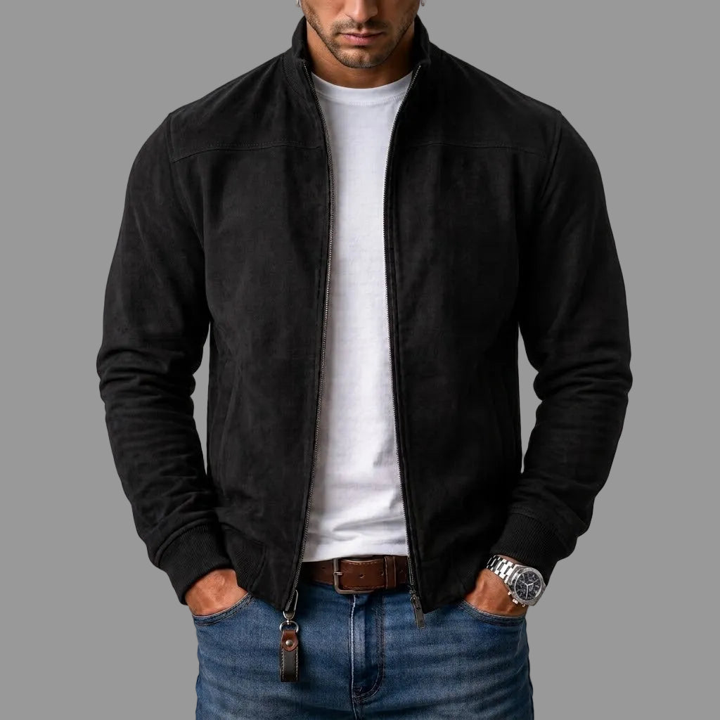 Varel – Giacca Bomber in Camoscio da Uomo – Spazio Moda – vista 8