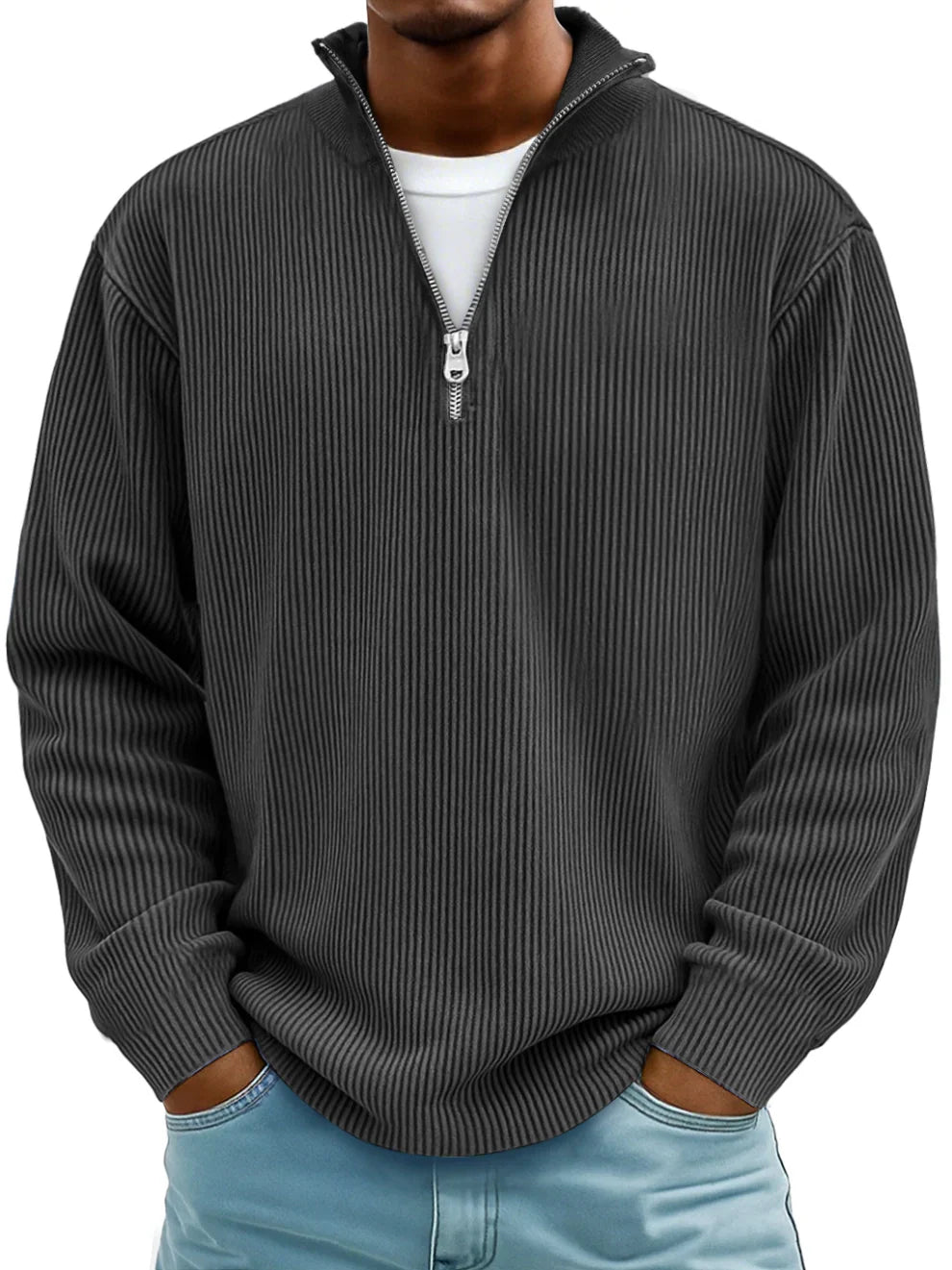 Varel – Maglione a Righe con Zip al Collo – Spazio Moda – vista 9