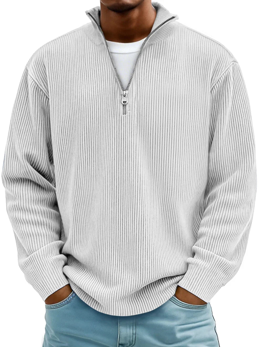 Varel – Maglione a Righe con Zip al Collo – Spazio Moda – vista 10