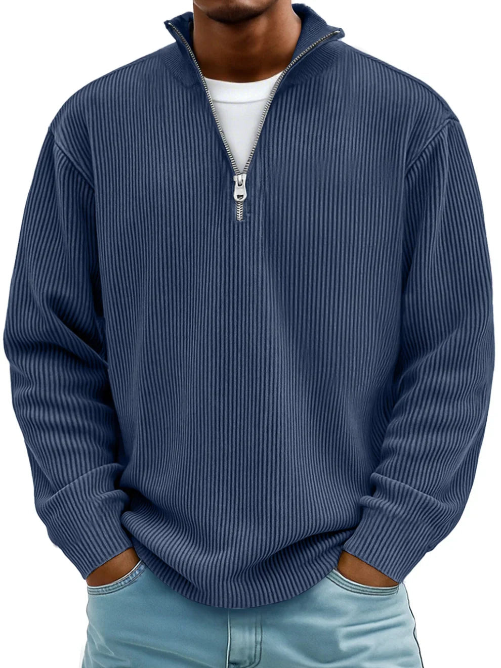 Varel – Maglione a Righe con Zip al Collo – Spazio Moda – vista 8