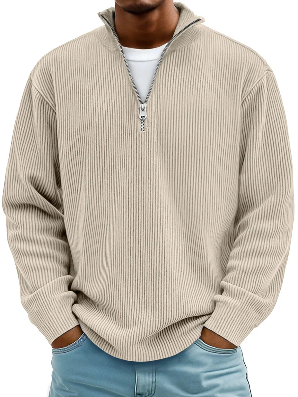 Varel – Maglione a Righe con Zip al Collo – Spazio Moda – vista 6