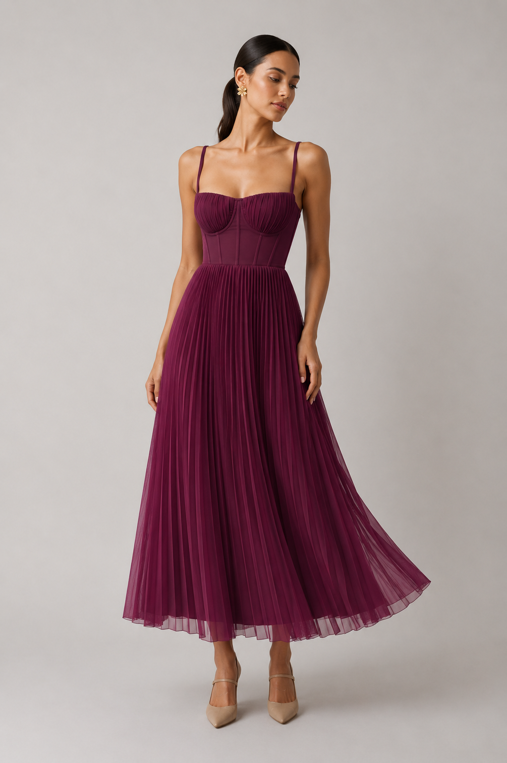 Tamara – Abito Midi con Corsetto Strutturato – Spazio Moda – vista 10