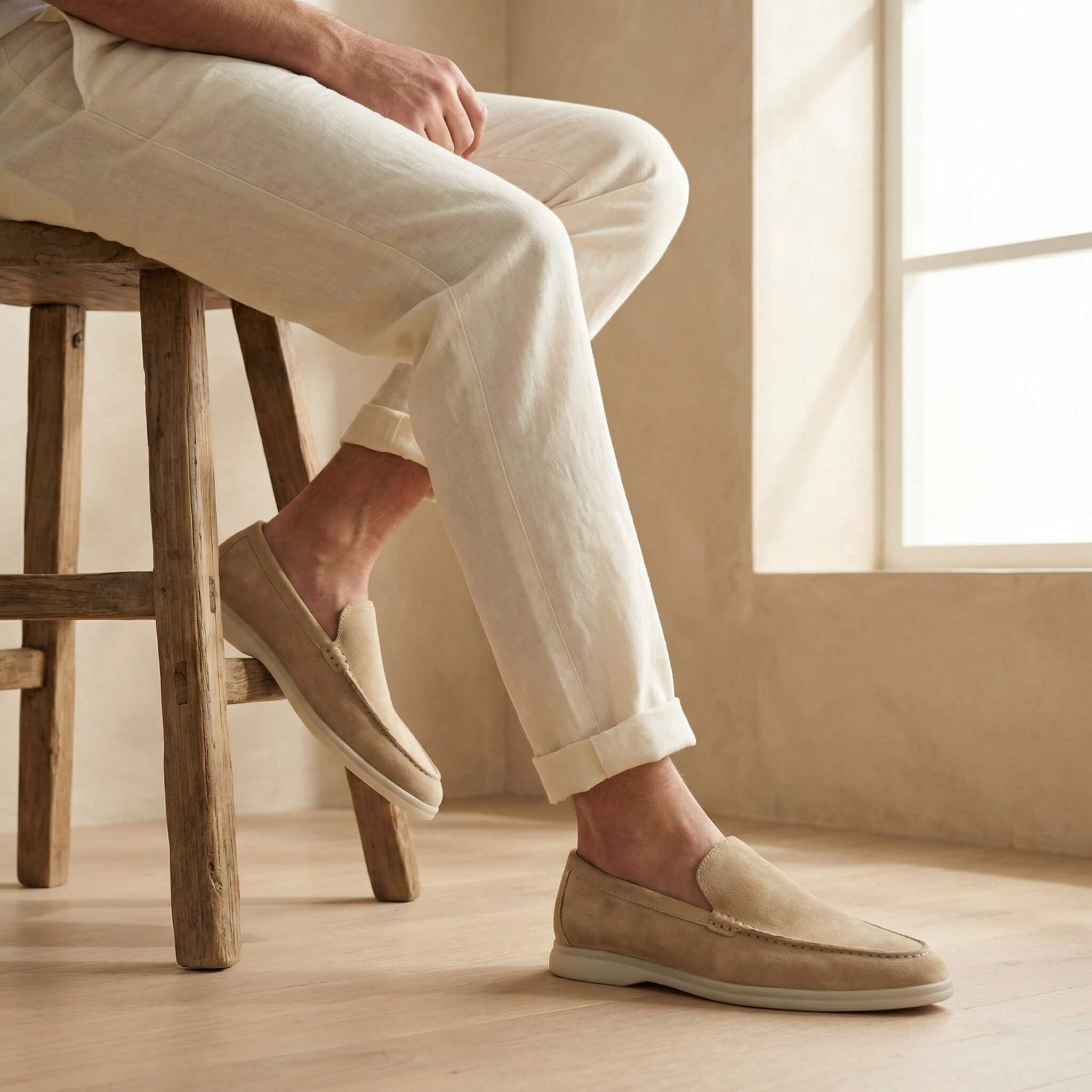 Mocassini Leggeri Slip-On in Camoscio – Spazio Moda – vista 2