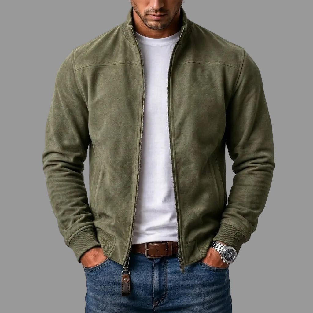 Varel – Giacca Bomber in Camoscio da Uomo – Spazio Moda – vista 3