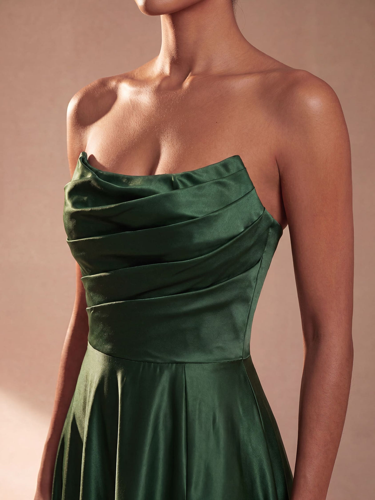 Mezzaluna – Abito Lungo Ball Gown in Raso Satinato – Spazio Moda – vista 8