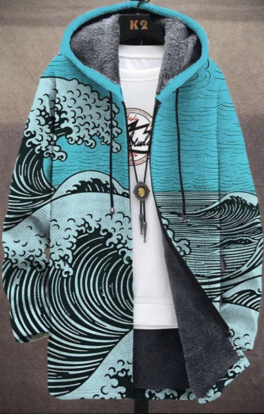 Felpa con Cappuccio Color Block in Pile – Spazio Moda – vista 3