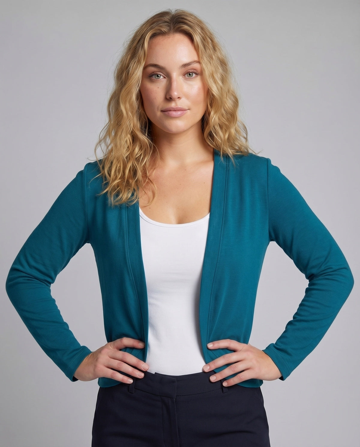 Blazer Sartoriale Aderente con Collo a Scialle – Spazio Moda – vista 2