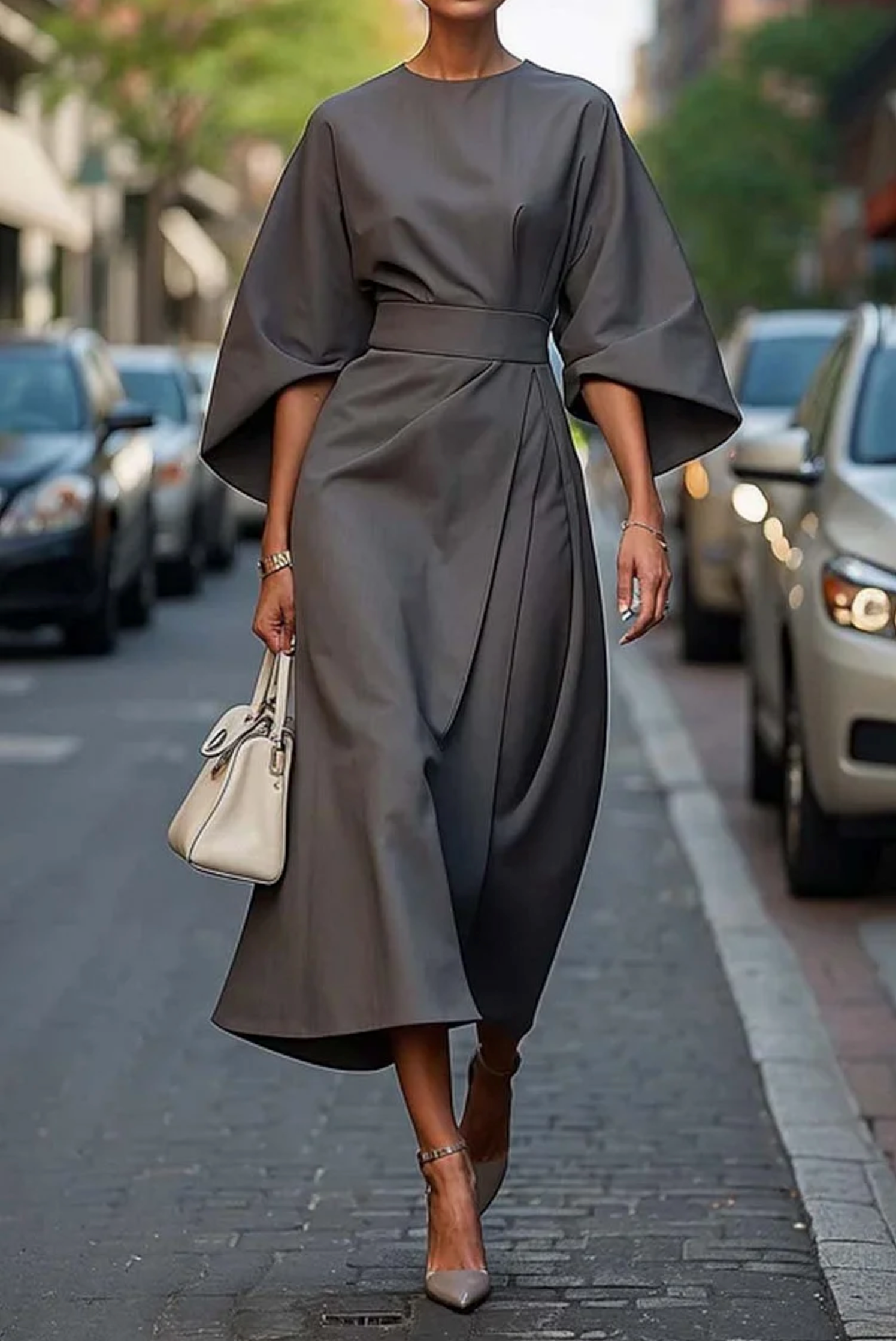 Abito Midi con Cintura – Spazio Moda – vista 6