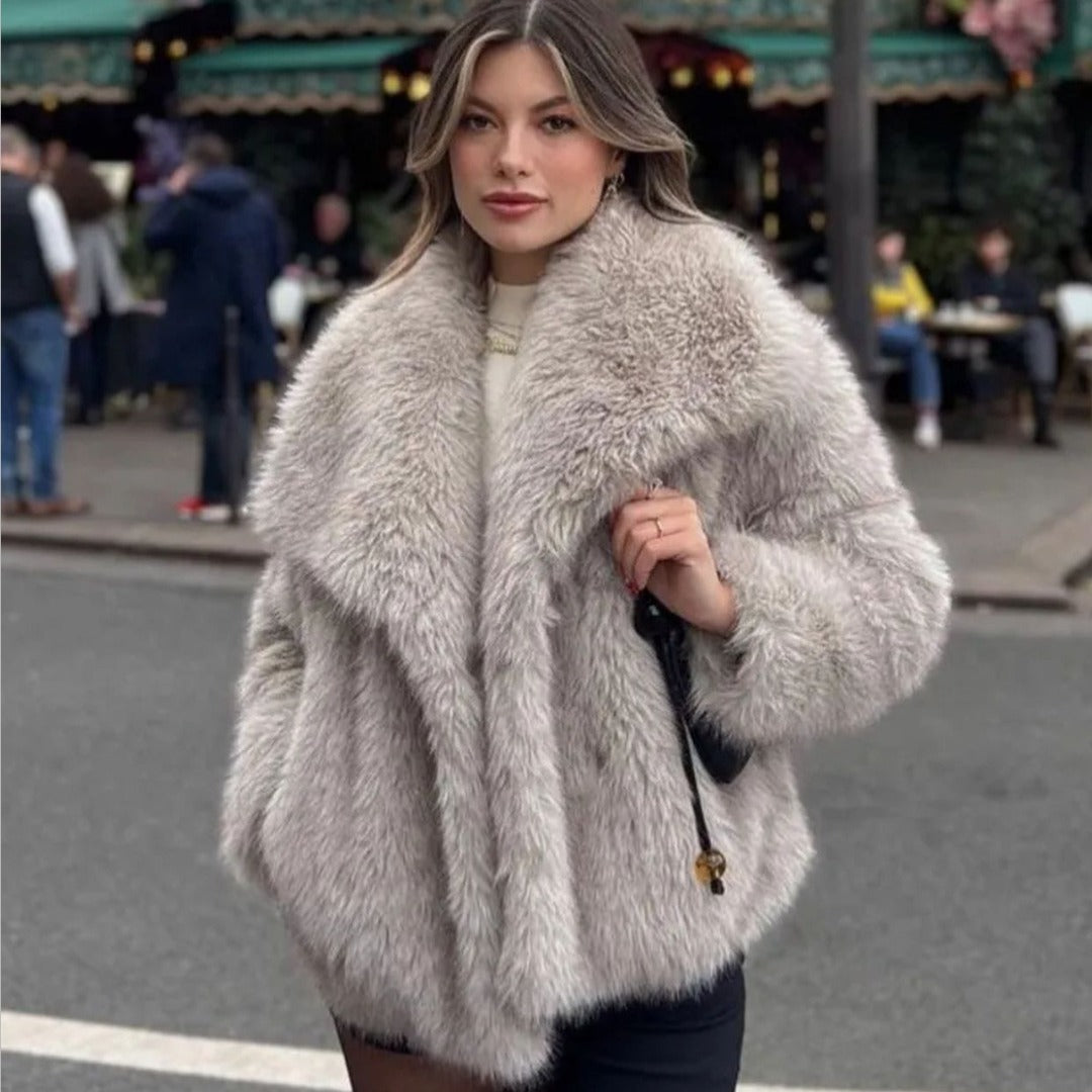 Cappotto Corto Lungo con Collo a Scialle – Spazio Moda – vista 5