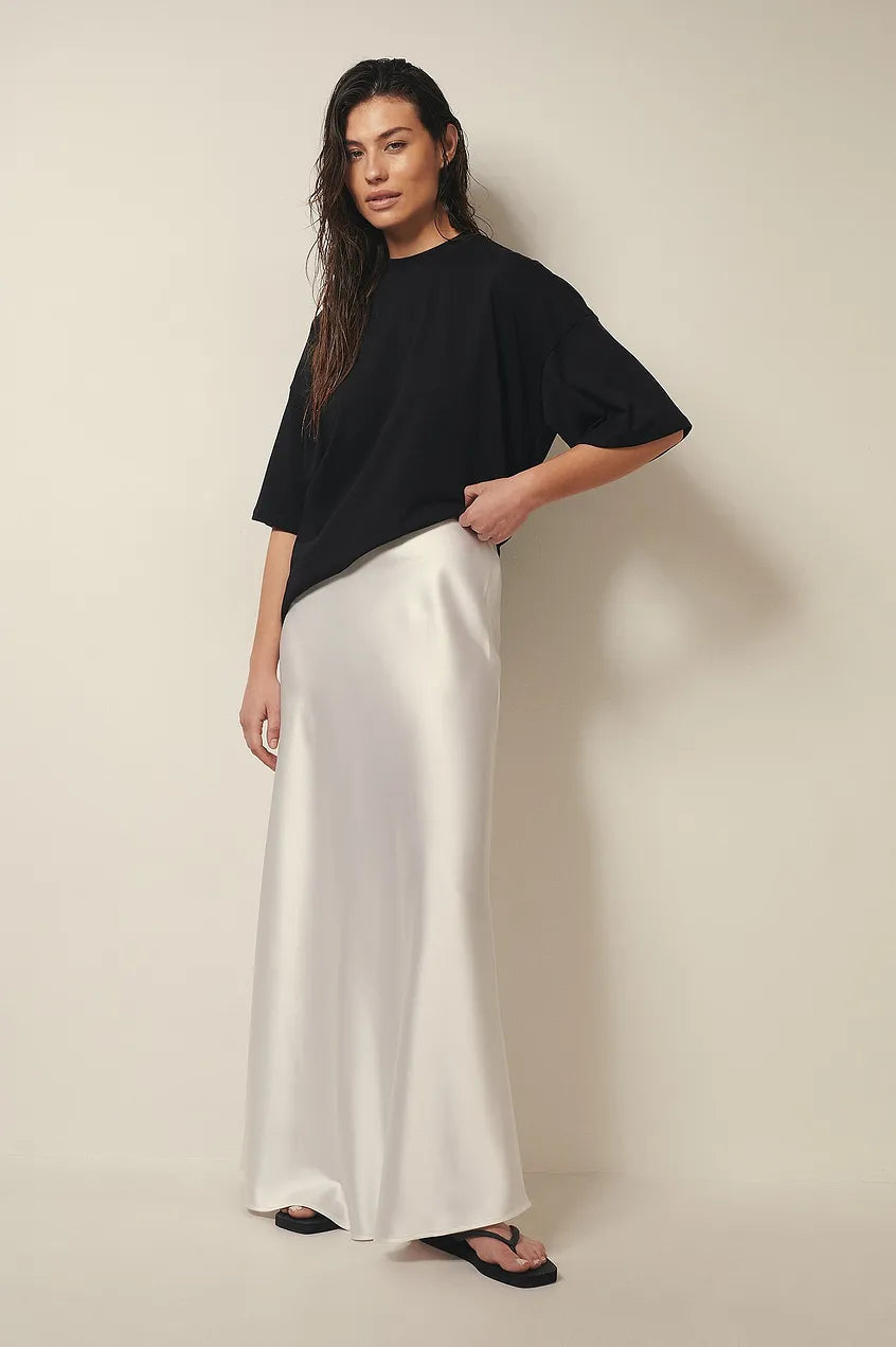 Gonna a Vita Alta in Raso – Spazio Moda – vista 5