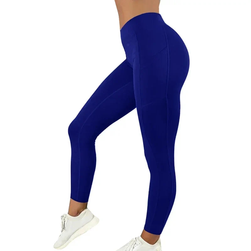 Leggings a Vita Alta con Tasche – Spazio Moda – vista 4