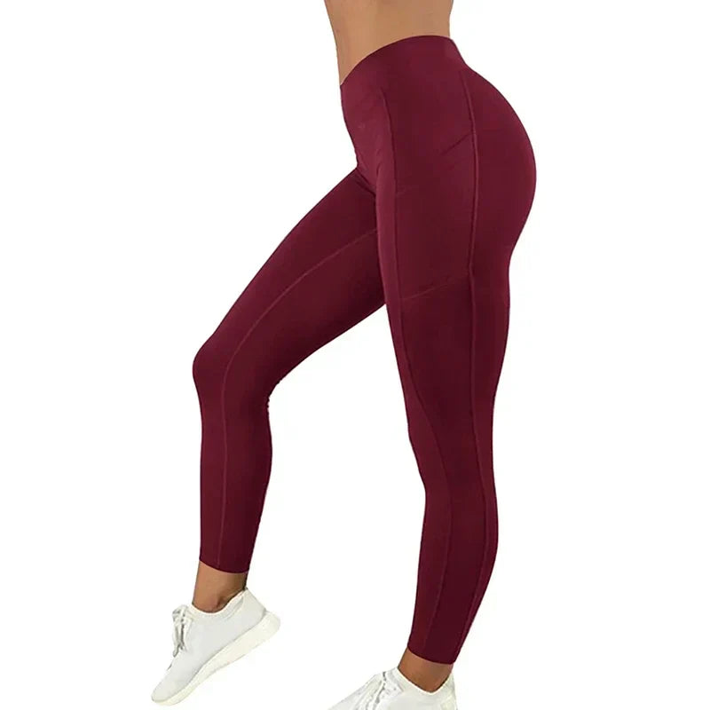 Leggings a Vita Alta con Tasche – Spazio Moda – vista 6