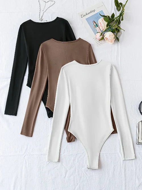 Top Aderente a Maniche Lunghe Girocollo – Spazio Moda – vista 2