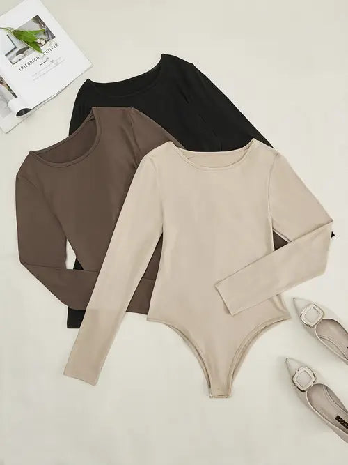 Top Aderente a Maniche Lunghe Girocollo – Spazio Moda – vista 3