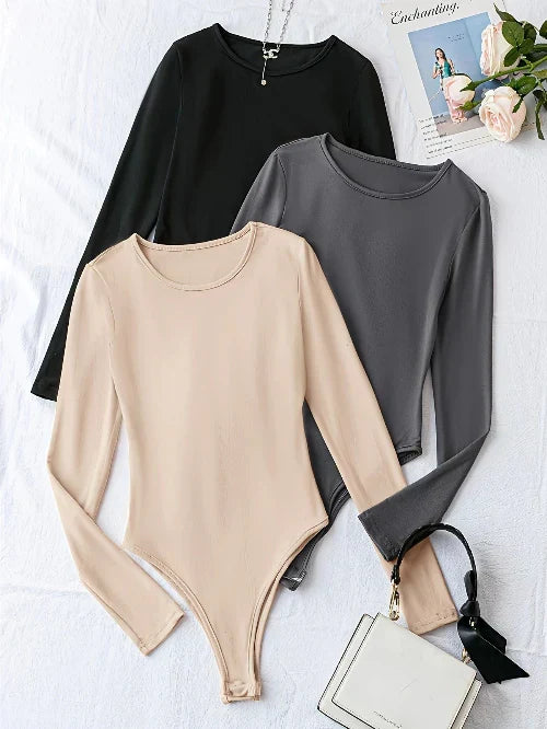 Top Aderente a Maniche Lunghe Girocollo – Spazio Moda – vista 5