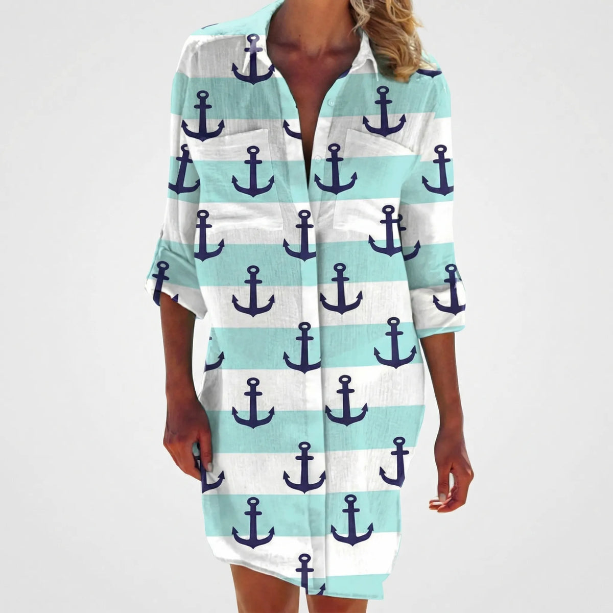 Abito con Collo Button-Down – Spazio Moda – vista 6