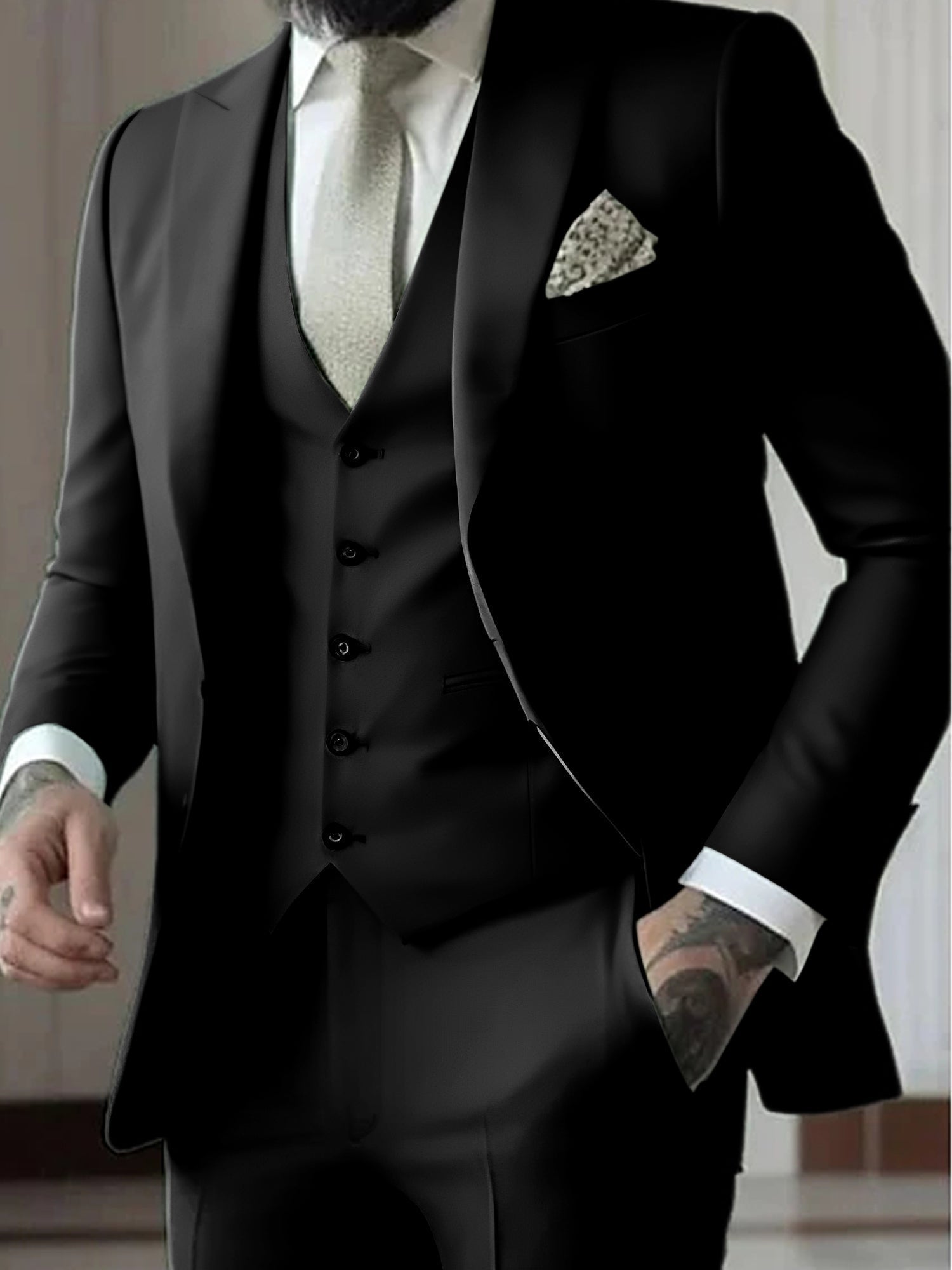 Completo Elegante Slim con Revers – Spazio Moda – vista 4