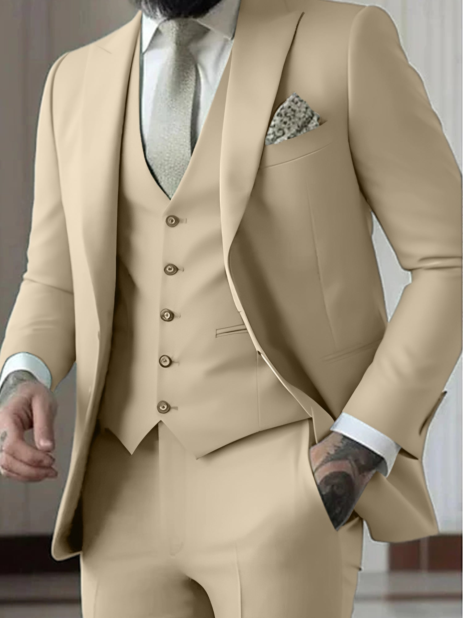 Completo Elegante Slim con Revers – Spazio Moda – vista 5