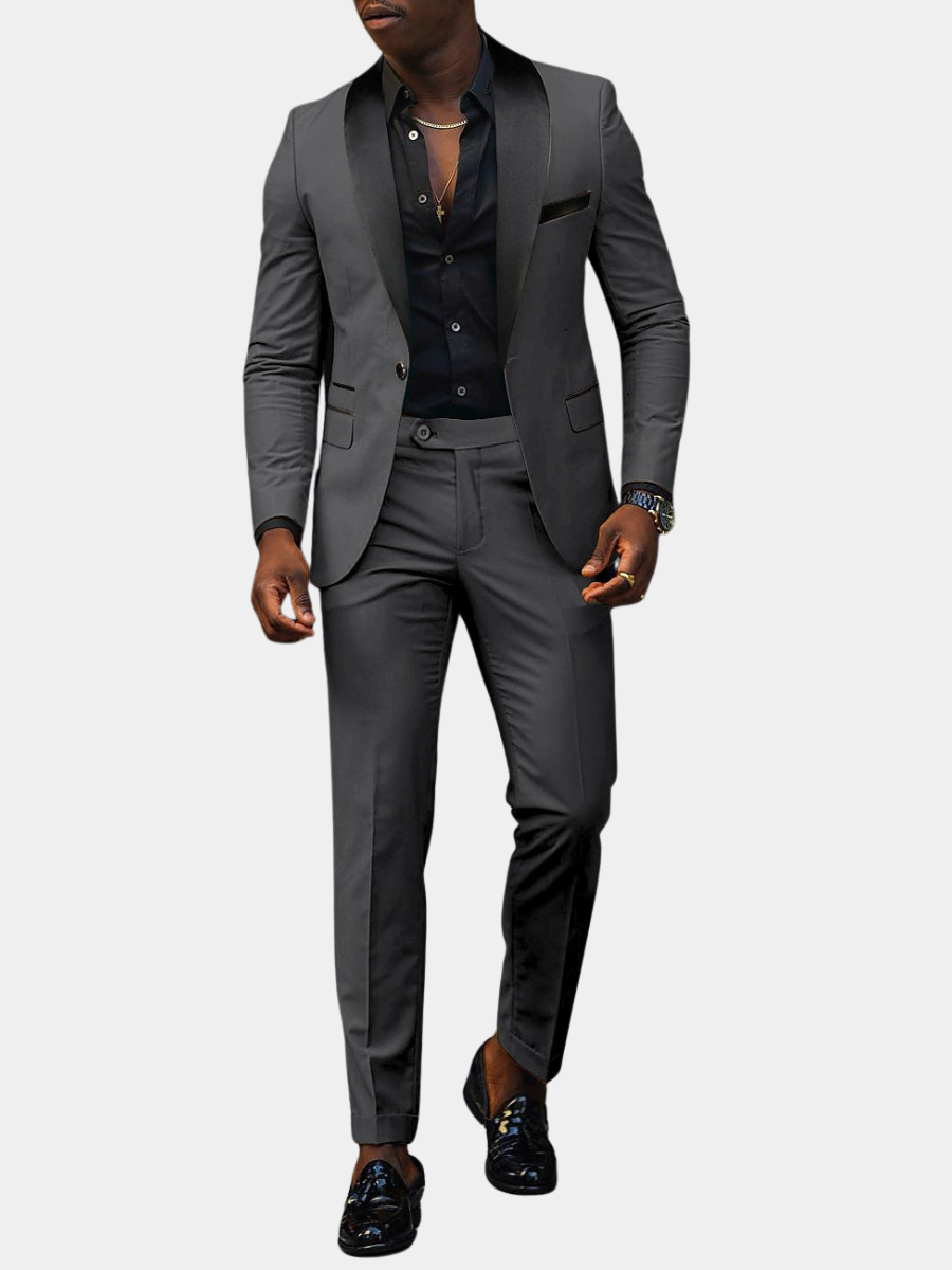 Completo Dritto Slim con Revers – Spazio Moda