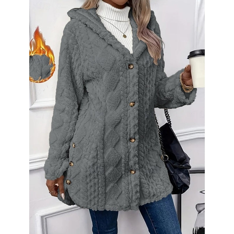 Giacca Testurizzata Morbida con Zip in Pile – Spazio Moda – vista 4